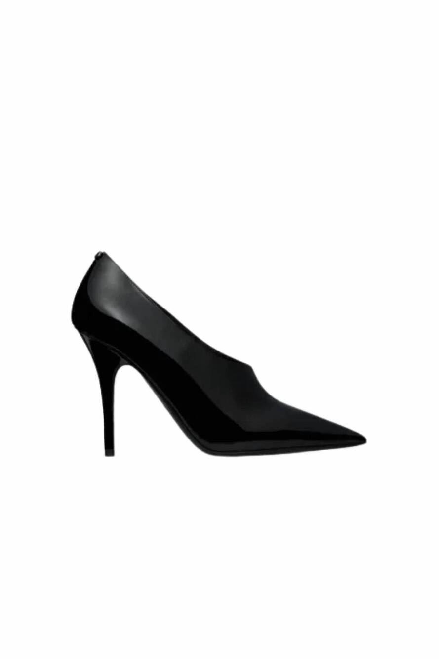 NEW VALENTINO GARAVANI women's le salon 105mm patent leather pumps heel in black